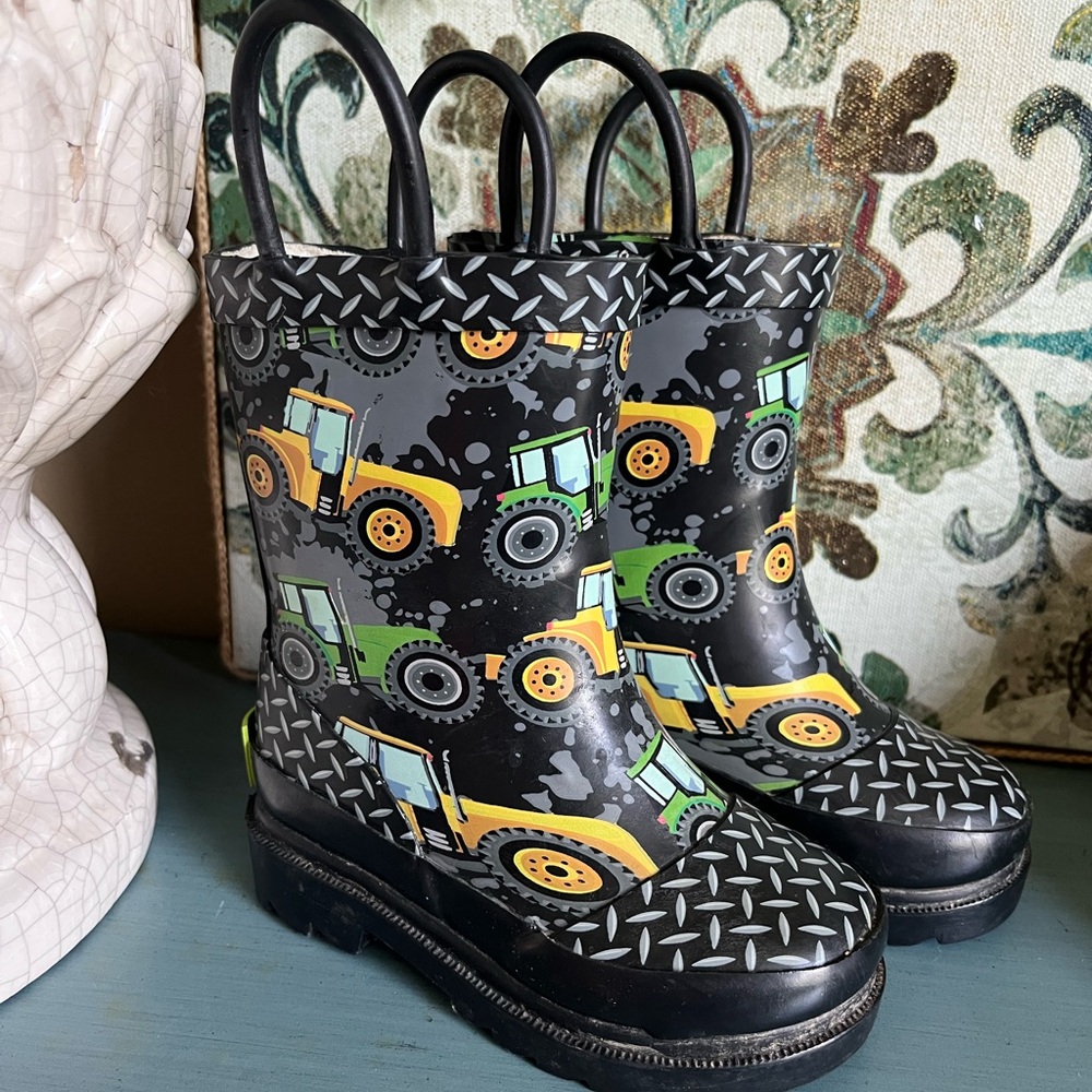 WESTERN CHIEF CUTE KIDS TRACTOR RAINBOOTS